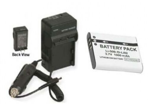 LI-50B Battery +Charger for Olympus TG805 TG810 TG610 XZ1 SZ-11 SZ30MR SZ10 SZ20 - Picture 1 of 1