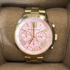 Michael Kors Damen Armbanduhr MK6340 Quarz Edelstahl gold/rosa Chrono Datum …