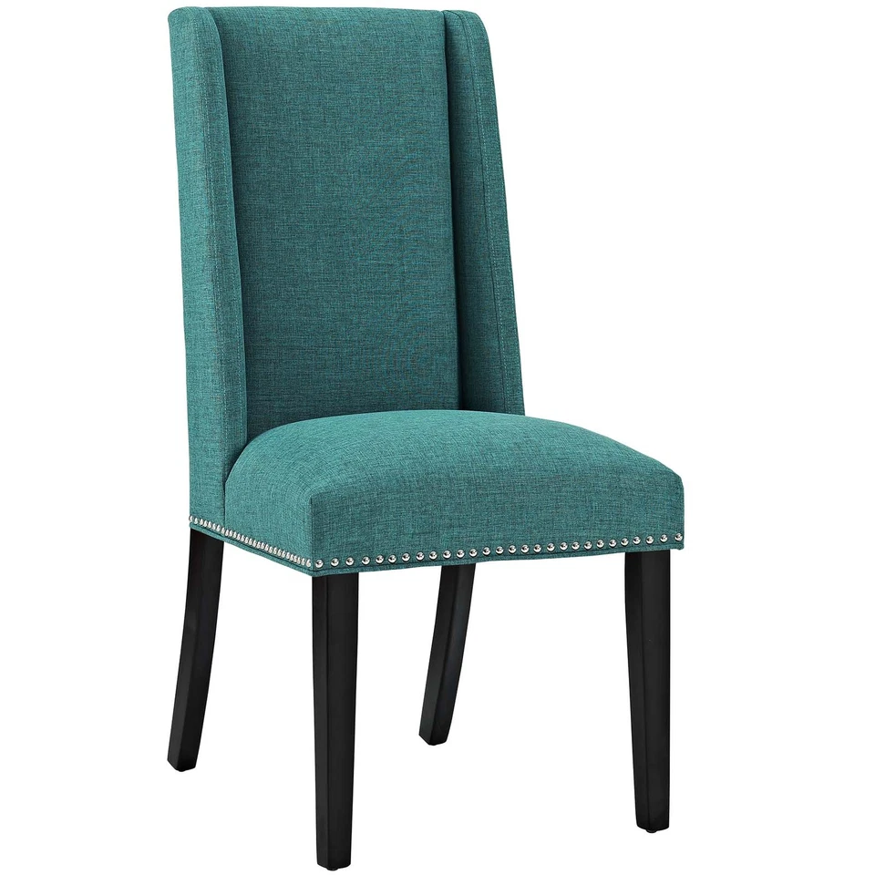 Baron Dining Chair Fabric Set of 4 - Teal - Image 2 of 4