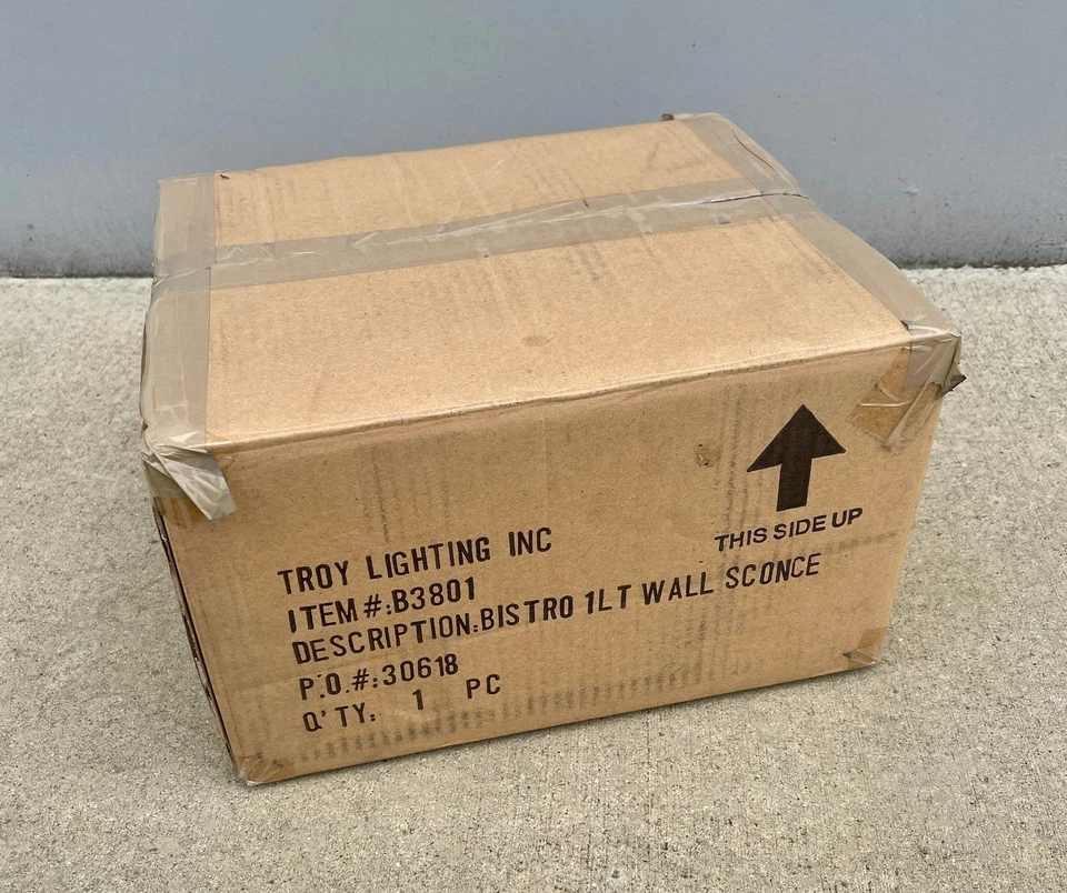 Troy Lighting B3801 BISTRO 水晶壁灯 全新带盒 石墨/锡 已停产 — 第 3/4 张图片