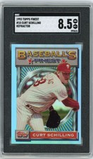 1993 TOPPS FINEST REFRACTOR #10 CURT SCHILLING GRADED SGC 8.5 NM-MT+