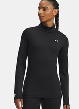 Women's Under Armour ColdGear Base 4.0 1/2 Zip Baselayer Black 6004064-002