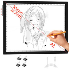 Leuchttisch A3 42x32cm Lichtpad dimmbar 9 St für Zeichnen und Basteln