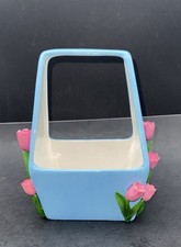 vintage teleflora Tulip Basket Planter Spring Farm Core Granny Core See Descri