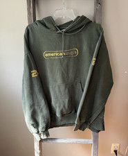 American Eagle Outfitters Men's Green Fleece Pullover Hoodie Graphic Logo XL