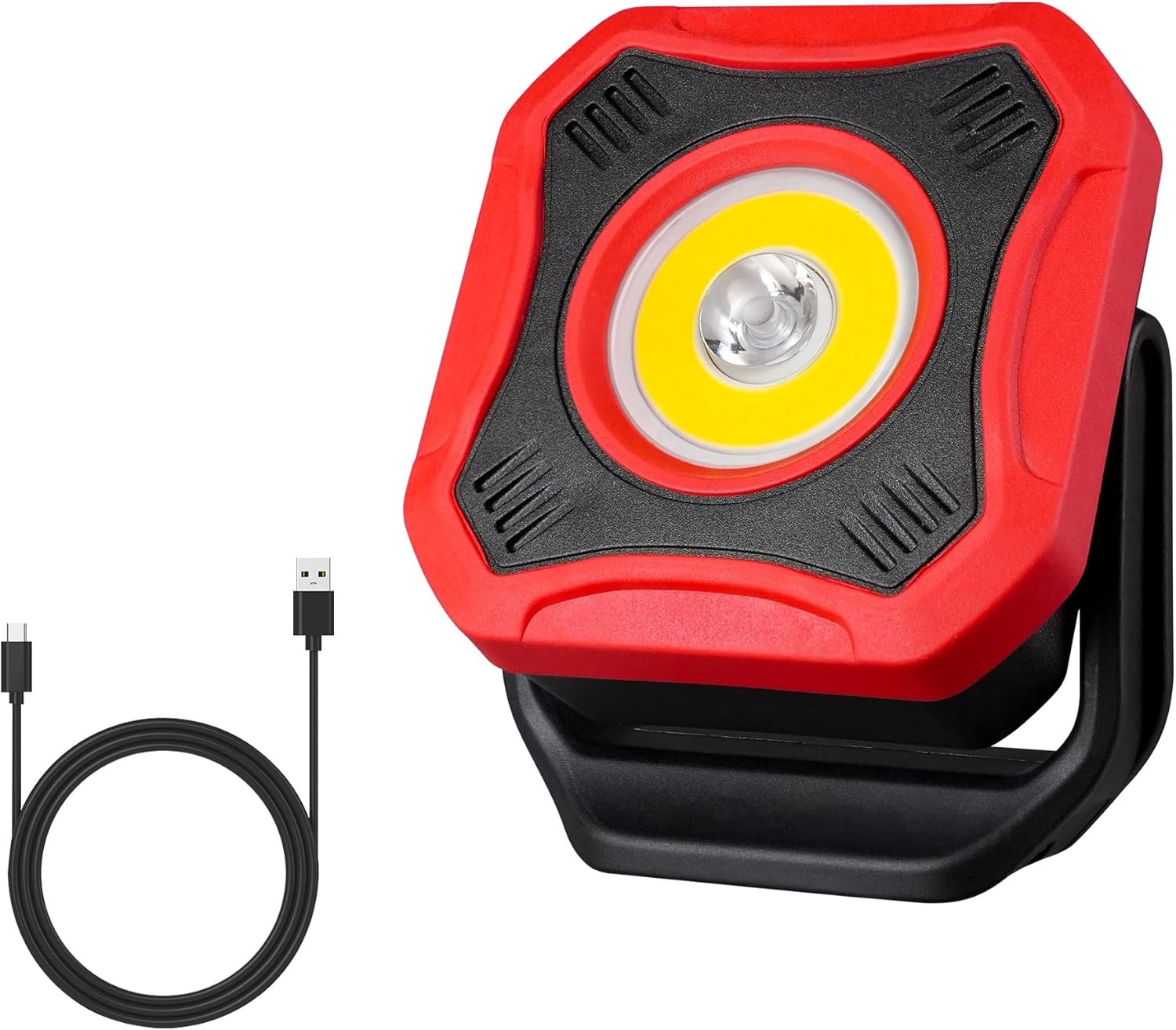 SNUFF LED Rechargeable Work Light, 1000LM COB Floodlight with Magnetic Base & 4