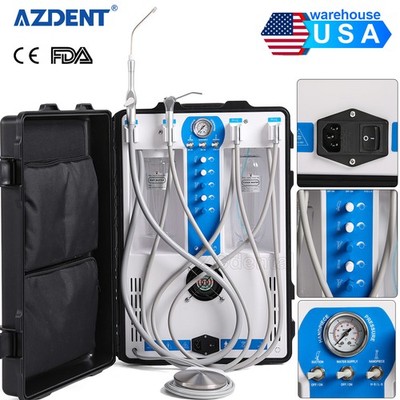 Mobile Dental Delivery Unit Air Compressor Strong Suction Explosion-proof Box US