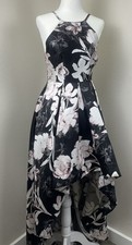 Windsor Camila Hi-Low Black Floral Prom HOCO-1