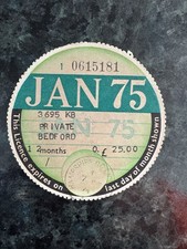 Vintage Tax Disc 1975