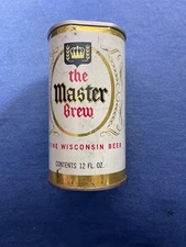 SF6 Vintage THE MASTER BREW WISCONSIN BEER Pull Tab Empty Beer Can (AS-IS)