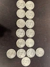 Lot Of 15 - Walking Liberty 90% Silver AU Half Dollars (1930's And 40's)