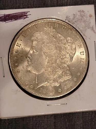 1890-S MORGAN SILVER DOLLAR HIGH GRADE UNCIRCULATED COIN, 90% SILVER . NICE COIN