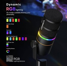 COMICA Latest Wireless Dynamic Microphone USB Gaming RGB Lighting LED Glowing