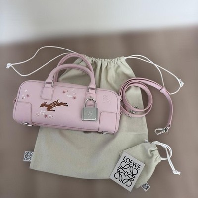 LOEWE × Suna Fujita Deer Amazona 23 Cropped Pink Leather Shoulder