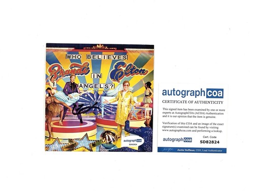 Elton John Rare Hand Signed Autographed Promo Photo Card – Certified by ACOA