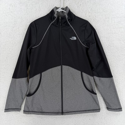 The North Face Softshell Jacket Womens Large Black Colorblock Full Zip Pockets