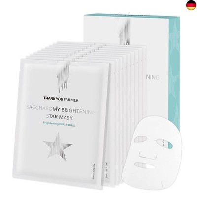 THANKYOU FARMER Saccharomy Brightening Star Mask (10 Sheet) - Korean Face Mask,