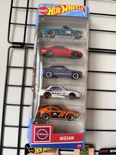 Hot Wheels Nissan 1:64 Multicolor Diecast Car Set 5-Pack Unopened Box