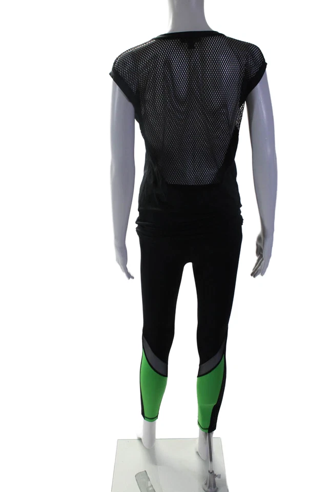 Conjunto de leggings sin mangas de malla negra talla S XS de ALALALA para mujer Foto 3 de 4