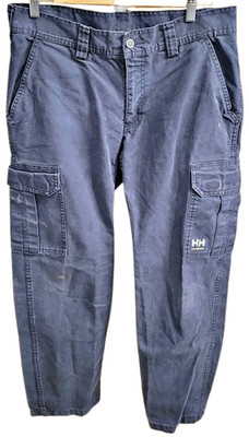 Men s Helly-Hansen Workwear Distressed Pants   Size 34×32, Black