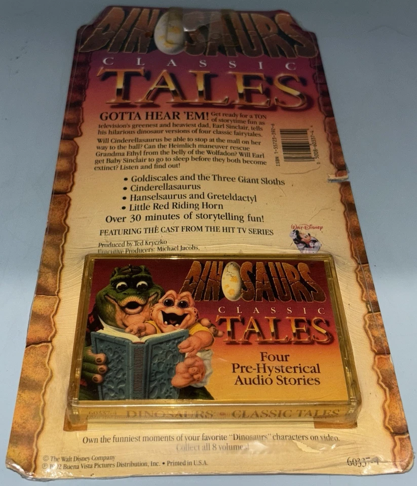 Dinosaurs: Classic Tales - Disney Cassette Tape Book: TV Show 1992 Vintage RARE - Image 4 of 4