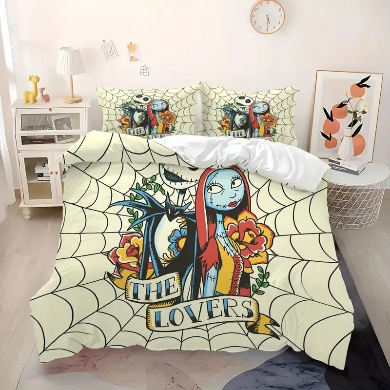 Halloween Jack Skellington & Sally Nightmare Bedding Set