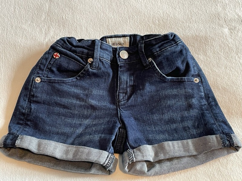 Hudson Girls Designer Medium Blue Denim Jean Shorts Size 7