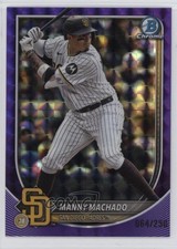 2025 Bowman Chrome Purple Geometric Refractor 64/250 Manny Machado #6 1i72
