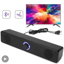 Bluetooth Soundbar Speaker for TV PC Laptop USB Wired & Wireless 360° Surround