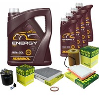 Inspektionspaket 9L Mannol 5W-30 FüR Mercedes S211 E 280 T CDI W211 C219 CLS 320