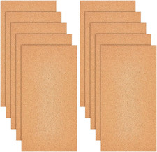 10 Sheets 1mm Cork Sheets 12x6.1" Brown Cork Board Tiles DIY Crafts Coasters