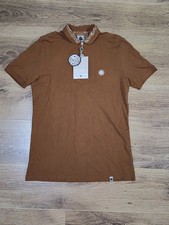 Image of BNWT PRETTY GREEN TONAL PAISLEY COLLAR POLO shirt Size XS