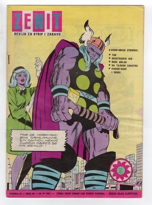 1966 MARVEL THOR #127 1ST PLUTO, HIPPOLYTA, VOLLA RARE KEY ZENIT YUGO YUGOSLAVIA