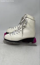 American Athletic Shoe Womens White Lace-Up Intermediate Figure Ice Skates Sz 6