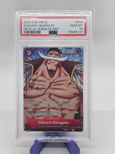 One Piece Paramount War Edward Newgate OP02-004 Alt Art PSA 10 English