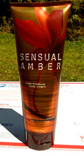 Bath and Body Works Sensual Amber Triple Moisture Body Cream Lotion 8 oz Tube