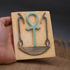 Authentic Ancient Egyptian Antiques Ankh Key of Life beige Relief Egyptian BC