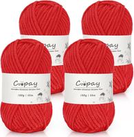 Chenille Chunky Wolle Zum HäKeln Dickes Garn, 4 X 100G Dicke Wolle Zum Stricken,
