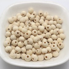 1000 Natural Untreated Plain Wood Round Beads 5mm DIY Jewelry Making Kids Craft