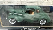 Motor Max 1939 Chevrolet Coupe Green American Classics 124 Diecast Car Nib