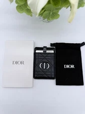 Christian Dior Mirror in Quilted Black Holder 9.5x6.5 cm New In Box