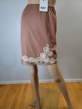 Vintage Van Raalte All Dupont Nylon Copper Half Slip Lace Detail Size Petite S