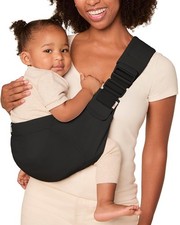 Ergobaby Upsie Sling Carrier Onyx Black Compact Ergonomic Seat Padded Strap NWT