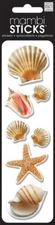 Me and My Big Ideas mambiSTICKS Puffy Stickers - SEA SHELLS - 7 pcs