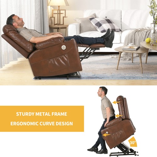 Elderly Power Lift Chair Massage Recliner Auto Electric Sofa Heat Vibration - Picture 6 of 8