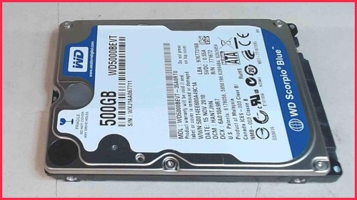 HDD Festplatte 2,5" 500GB SATA 5400RPM 8MB WD5000BEVT Samsung NP-RF710