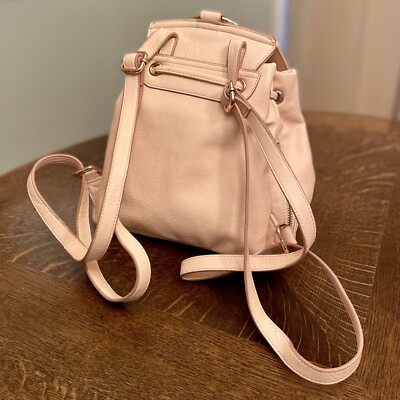 Lauren Conrad O Ring Drawstring Backpack Handbag Blush Pink  display picture 3