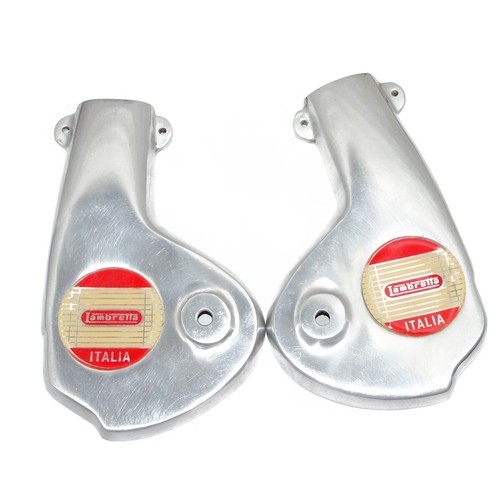 Lambretta LI GP SX TV Fork Link Cover Alloy Polished + Clamp Series 1 2 3 - Picture 6 of 10