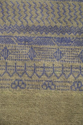 Gray Blue Gabbeh Afghan Hand Knotted Striped Lori Baft 2'5"x3'4" Wool Area Rug - Picture 6 of 12