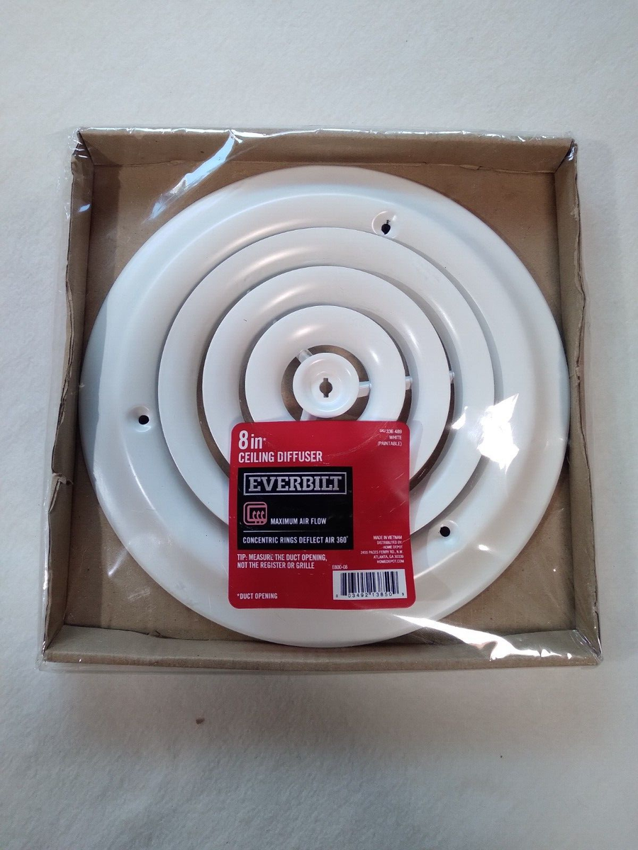 Everbilt E80008 Diffuser 8'' in. Steel Round Powder Coat Metal Everbilt E80008 Diffuser 8'' in. Steel Round Powder Coat Metal